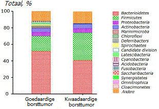 Microflora van goedaardige en kwaadaardige tumoren