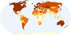 Добове споживання білка в різних країнах планети
