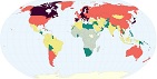 Середньомедіанний вік людини в різних країнах планети