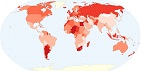 Смертність від раку грудей в різних країнах планети